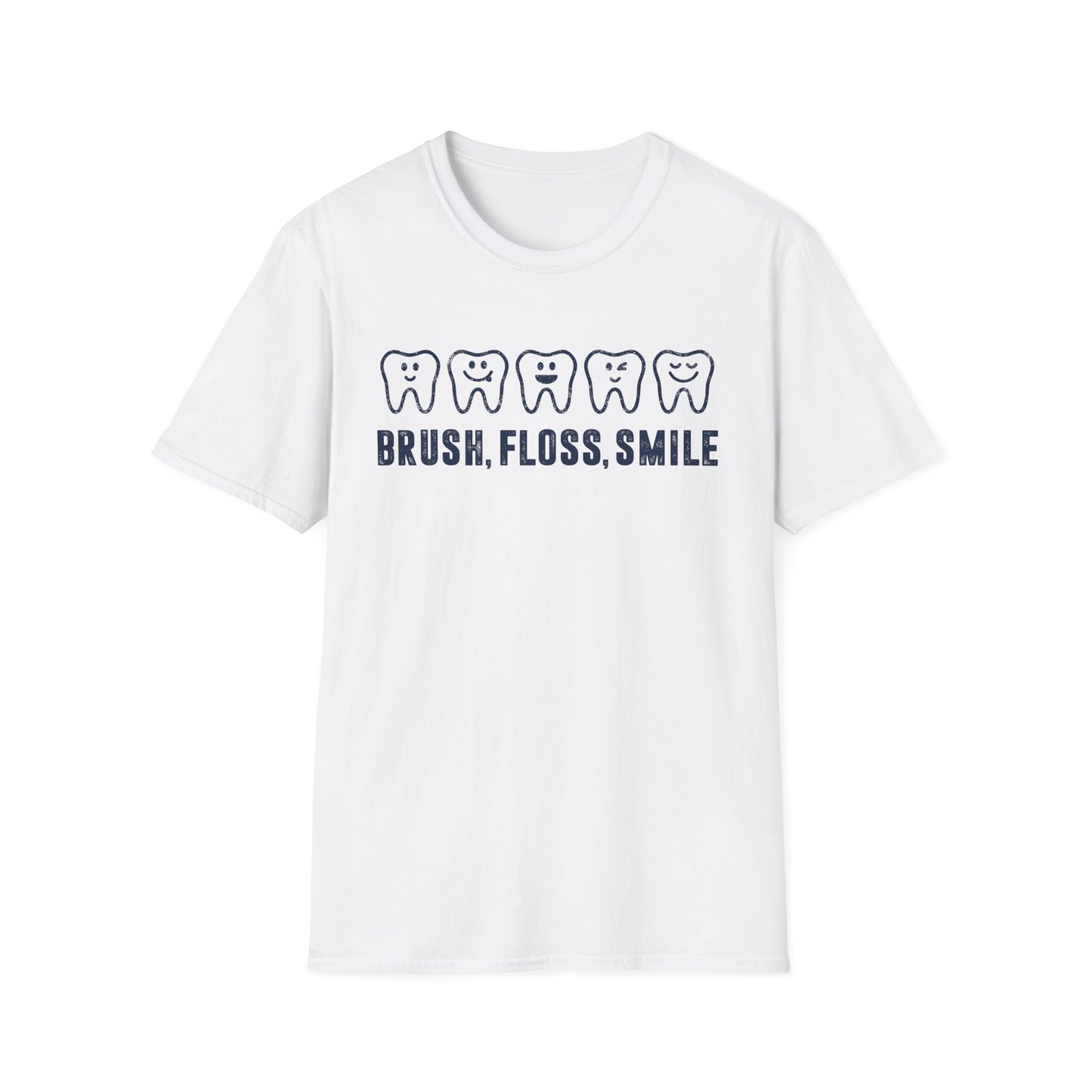 Brush, Floss, Smile Men's Softstyle T-Shirt