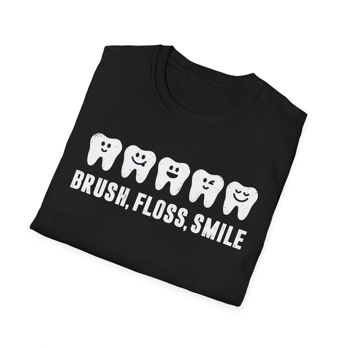 Brush, Floss, Smile Men's Softstyle T-Shirt