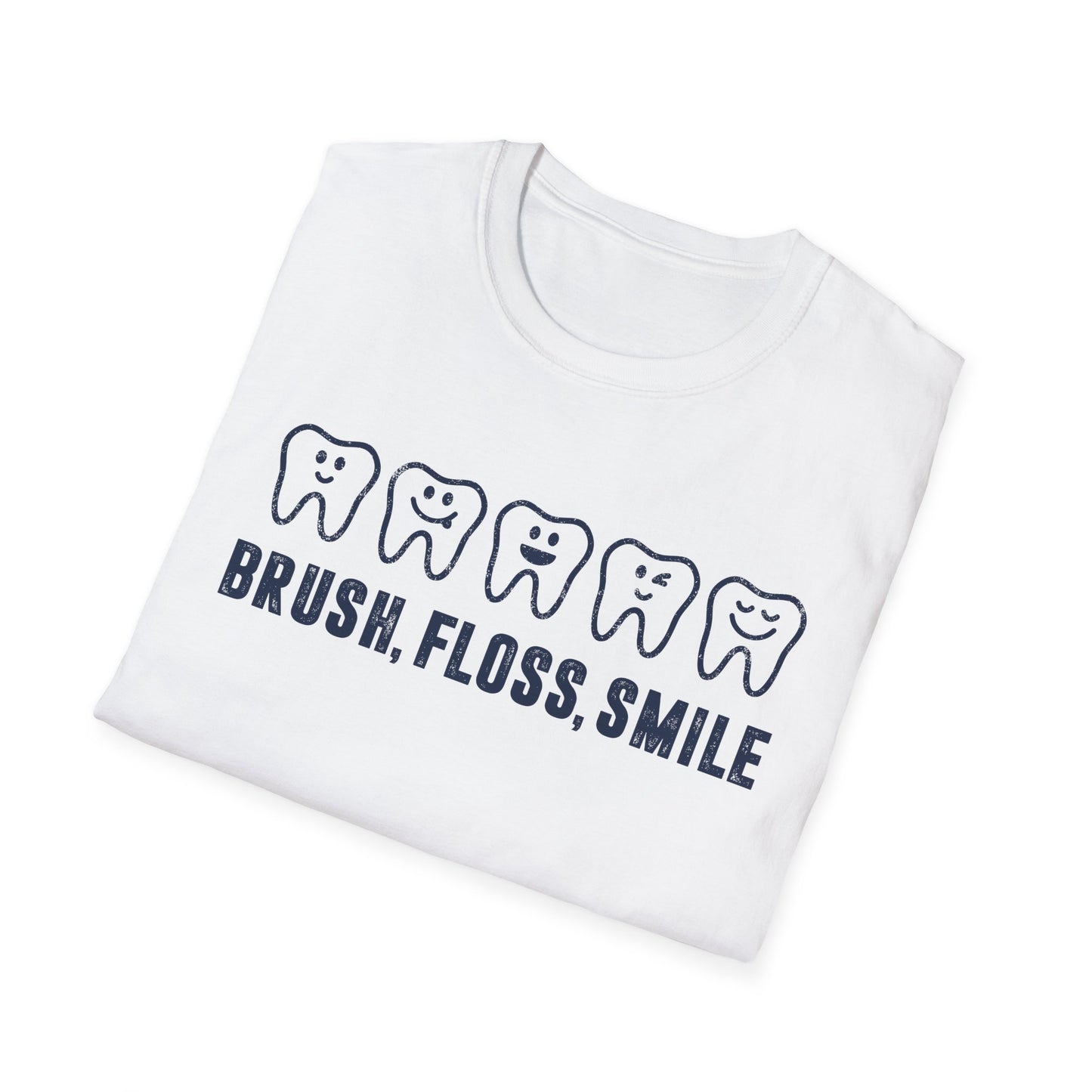 Brush, Floss, Smile Men's Softstyle T-Shirt