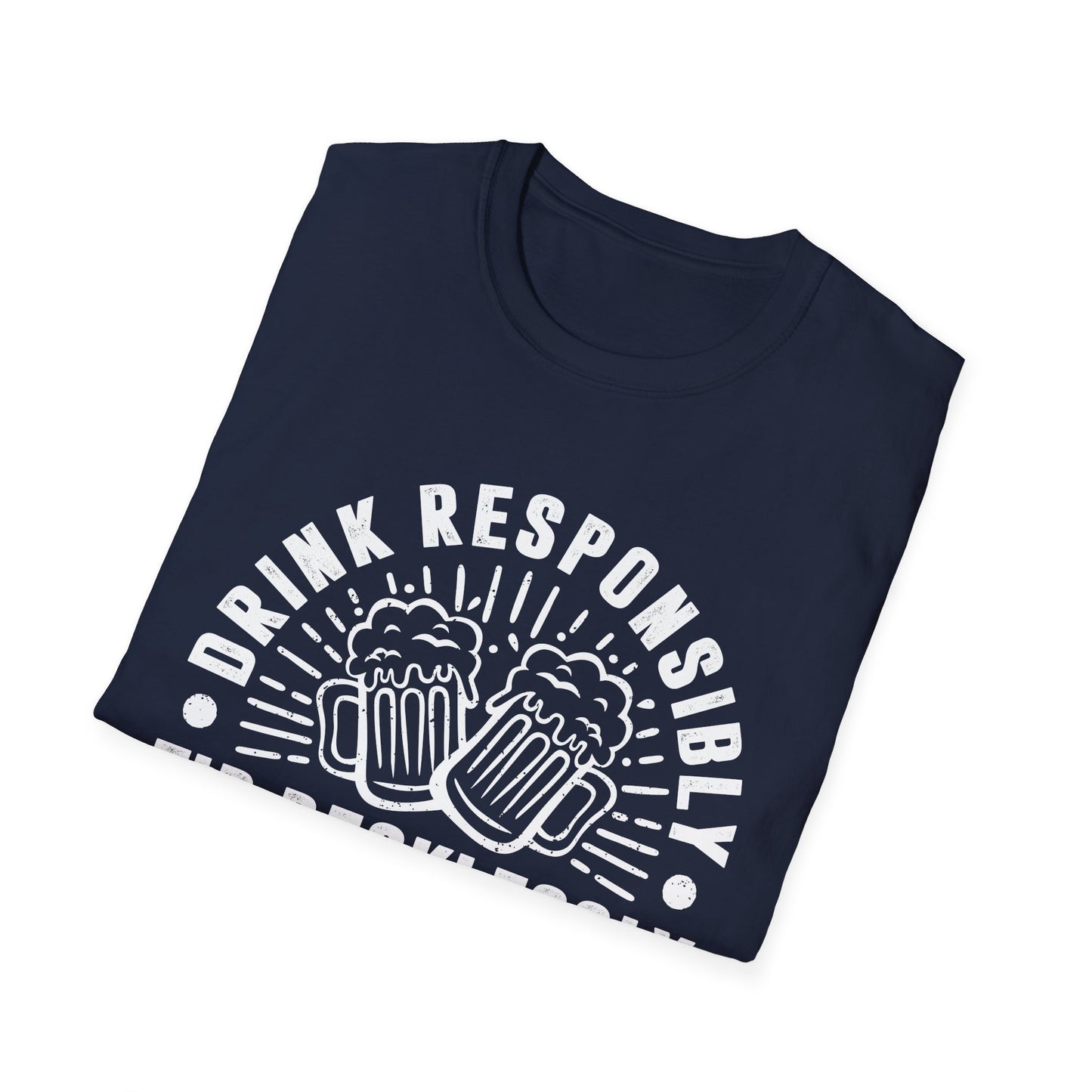 Drink Responsibly - Tip Recklessly Men's Softstyle T-Shirt