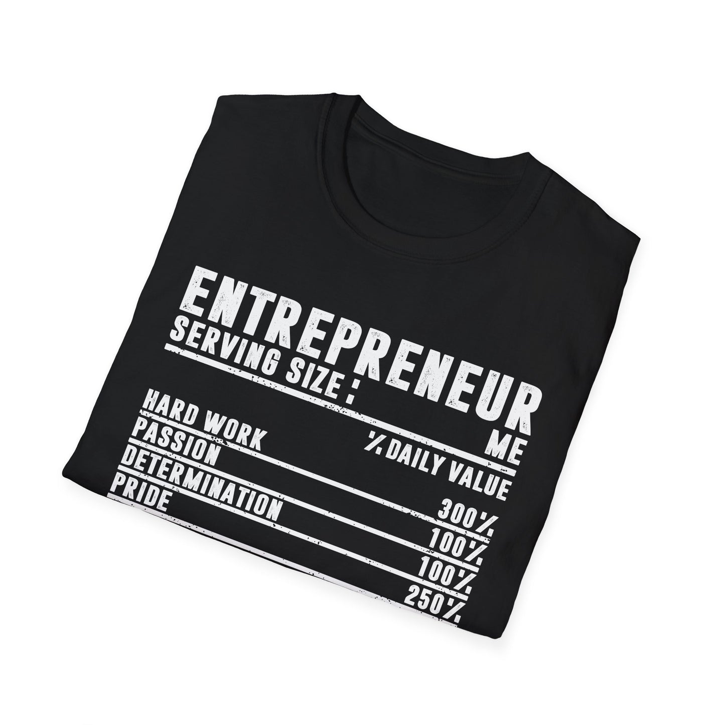 Entrepreneur Nutrition Facts Men's Softstyle T-Shirt