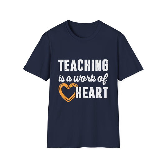 Teaching is a work of heart Men's  Softstyle T-Shirt