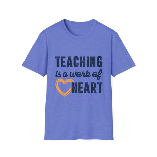 Teaching is a work of heart Men's  Softstyle T-Shirt