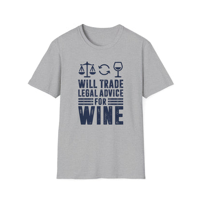 Will Trade Legal Advice for Wine Men's  Softstyle T-Shirt