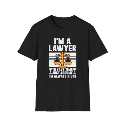 I'm a Lawyer - To Save Time Just Assume I'm Always Right Men's Softstyle T-Shirt