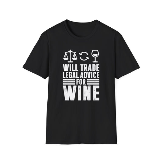 Will Trade Legal Advice for Wine Men's  Softstyle T-Shirt