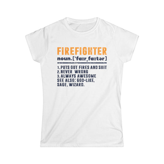 Firefighter Definition Women's Softstyle T-Shirt
